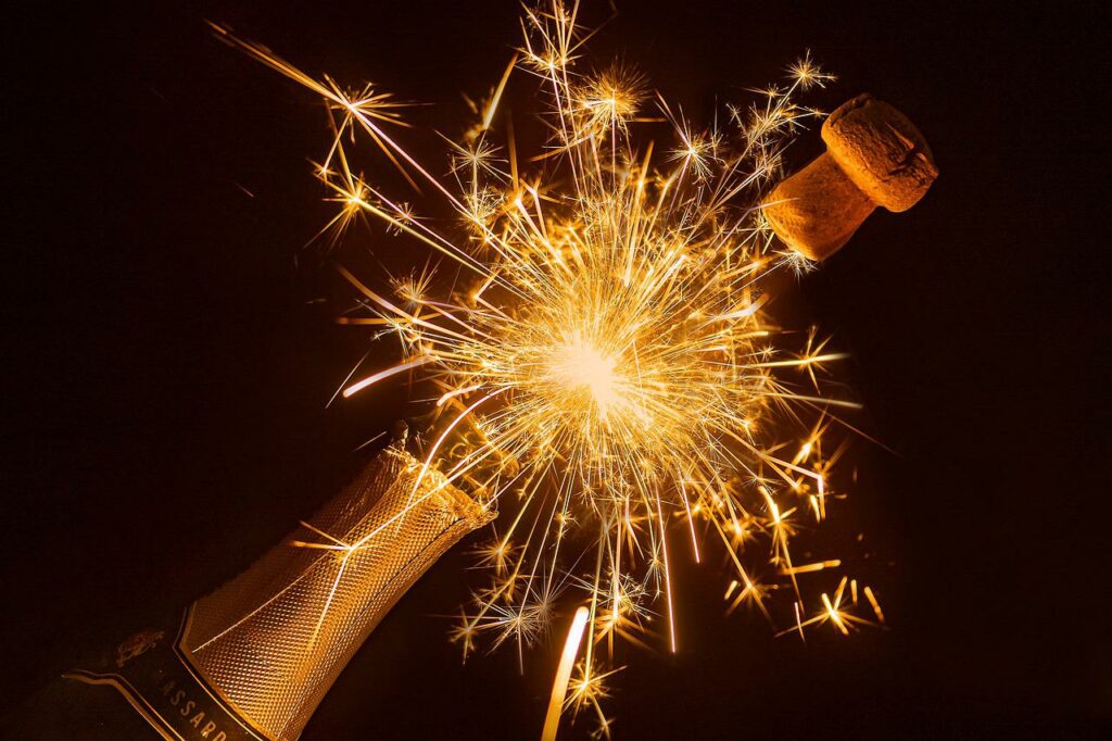 Le champagne, en France, on le boit pour l'apéritif (et aussi au dessert !)