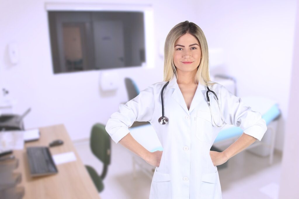Une périphrase connue pour désigner le personnel médical : Une blouse blanche